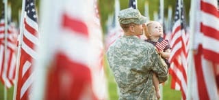 Soldier and daughter